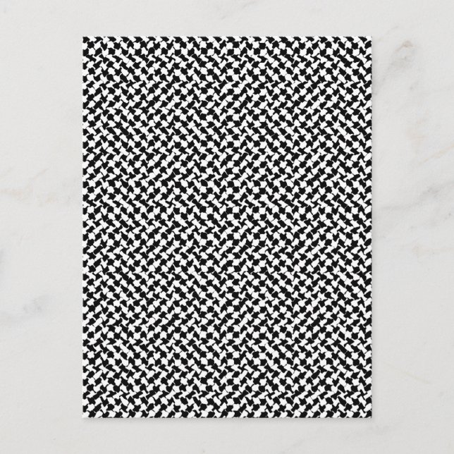 Postale Carte à chèques en noir blanc (Devant)