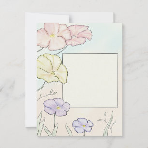 Postale carte à fleurs aquarelles pour toutes les occasion