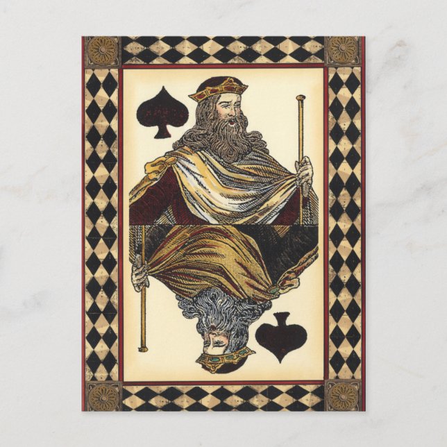 Postale Carte à jouer Roi de Pique par Vision Studio (Devant)