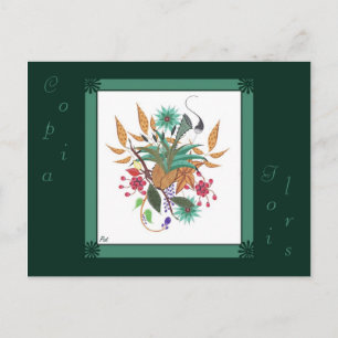 Postale carte abstrait fleur Copia Floris