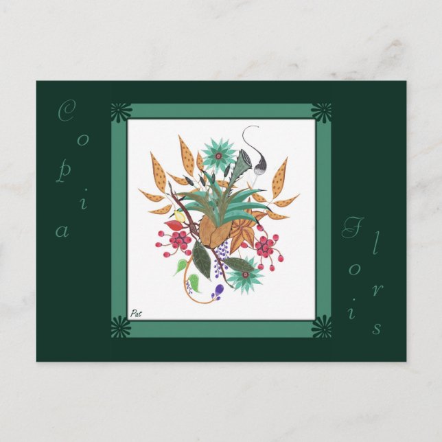 Postale carte abstrait fleur Copia Floris (Devant)