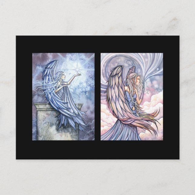 Postale Carte ACEO Ange par Molly Harrison (Devant)