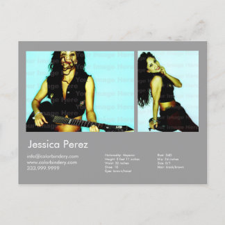 Postale Carte Acteur Modèle 2 Tirage Clair Gris Capture