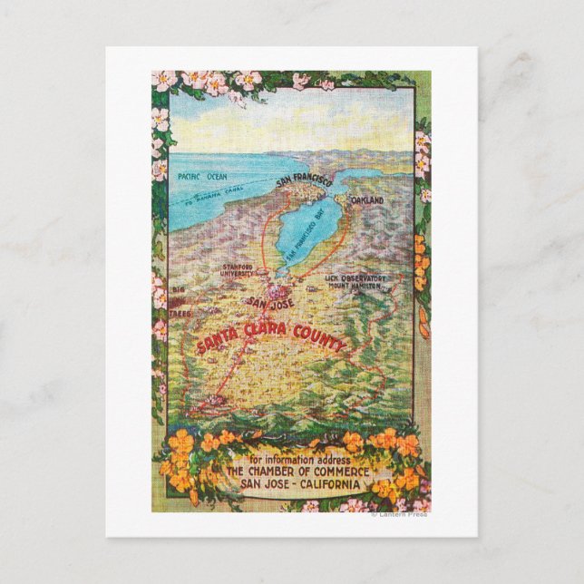 Postale Carte aérienne du comté de Père Noël Clara (Devant)