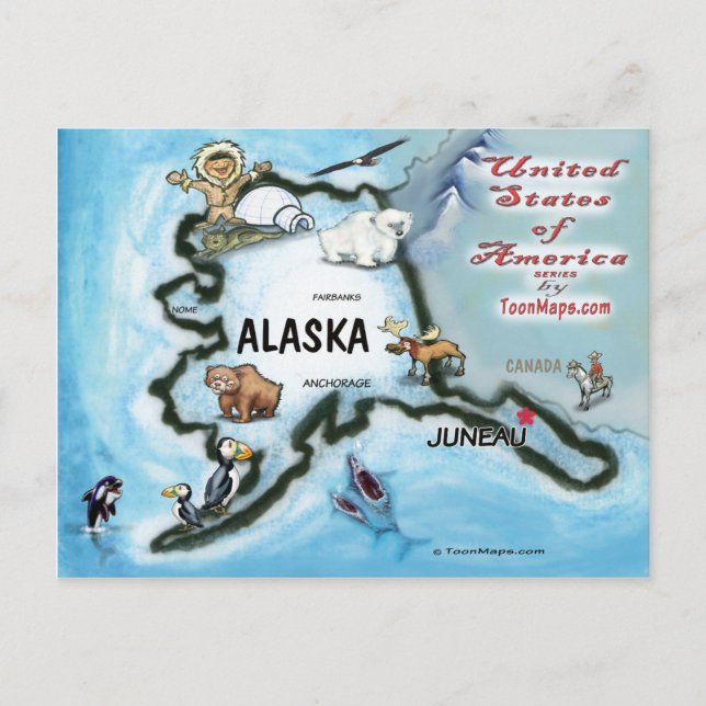 Postale Carte Alaska USA (Devant)