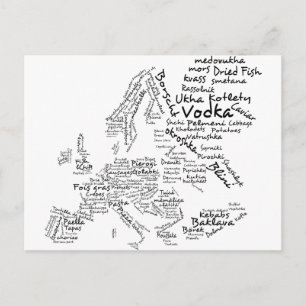 Postale Carte alimentaire de l'Europe