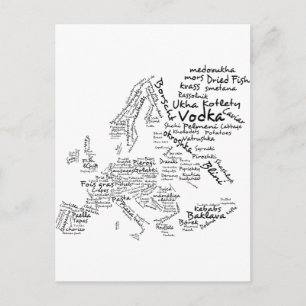Postale Carte alimentaire de l'Europe