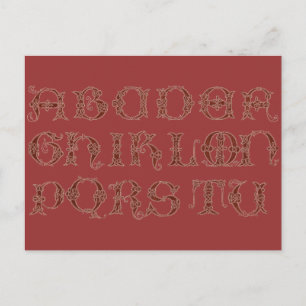 Postale Carte Alphabet