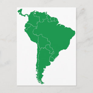Postale Carte Amérique du Sud