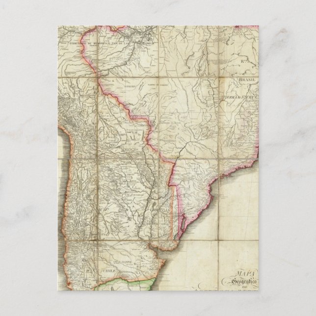 Postale Carte Amérique du Sud 3 (Devant)