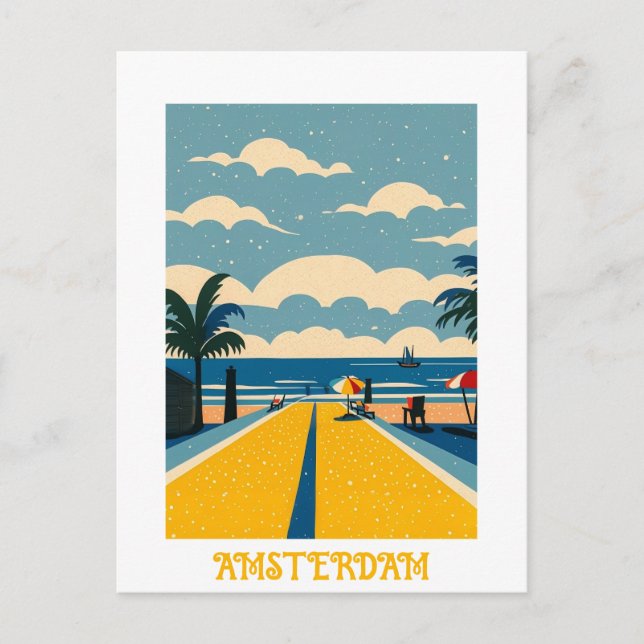 Postale Carte Amsterdam Pays-Bas (Devant)