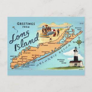 Postale Carte ancienne de Long Island 