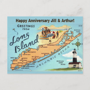 Postale Carte ancienne de Long Island Occasion Carte posta