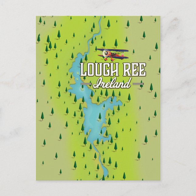 Postale Carte ancienne de Lough Ree Irlande. (Devant)