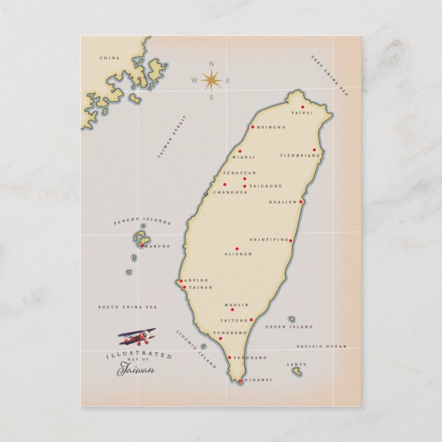 Postale Carte ancienne de Taïwan (Devant)