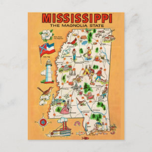 Postale Carte ancienne du Mississippi 