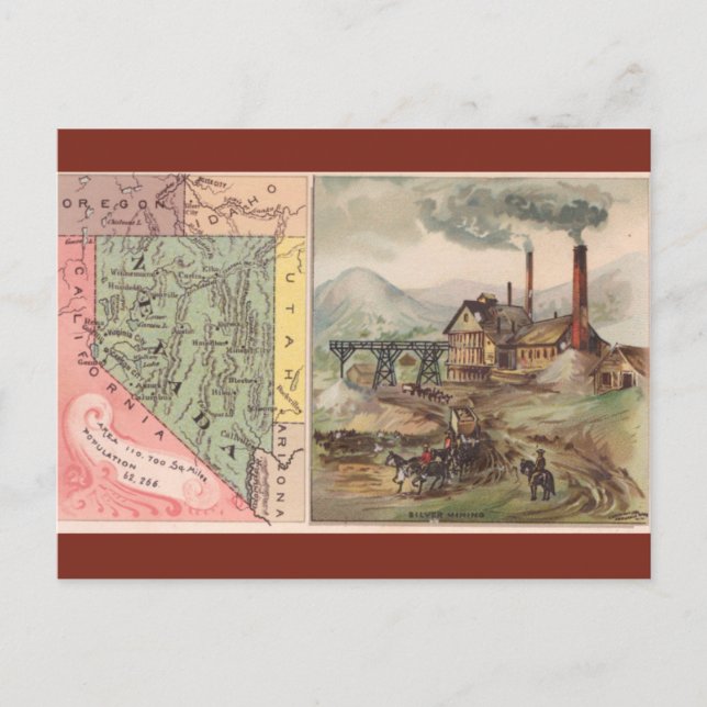 Postale Carte ancienne du Nevada (Devant)