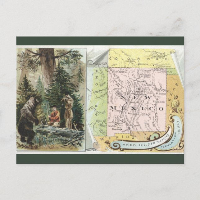 Postale Carte ancienne du Nouveau-Mexique (Devant)
