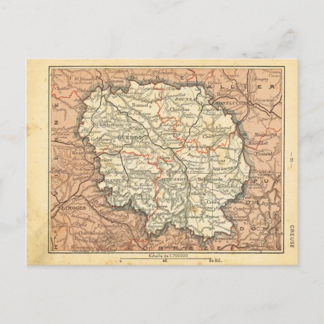 Postale Carte ancienne France Creuse (Devant)