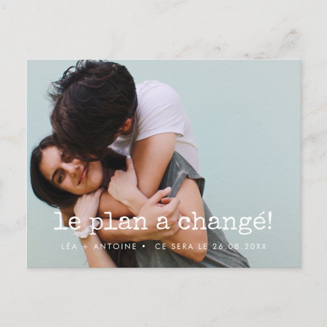 Postale Carte Annonce Mariage ou annulé (Devant)