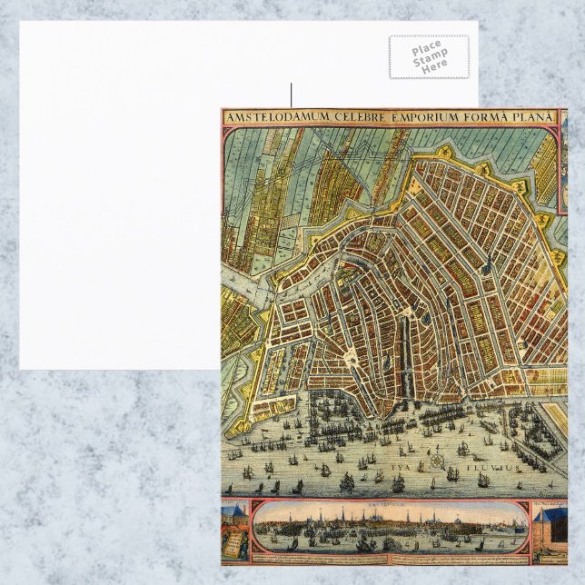 Postale Carte antique Amsterdam, Hollande aka Pays-Bas (Créateur téléchargé)