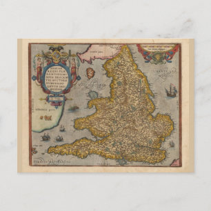 Postale Carte antique d'Angleterre de 1573