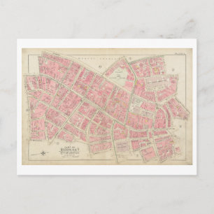 Postale Carte antique de 1895 du centre-ville de Boston su