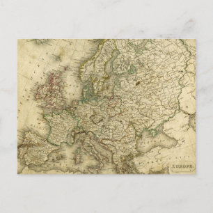 Postale Carte antique de l'Europe
