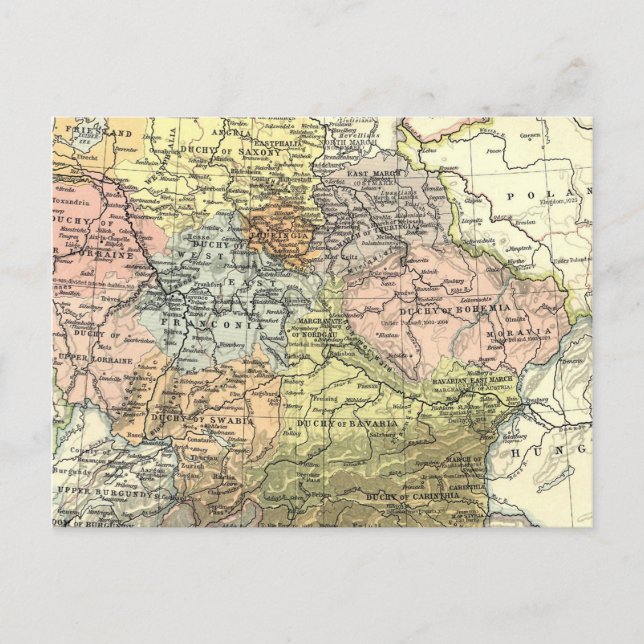 Postale Carte antique de l'Europe de l'Est (Devant)