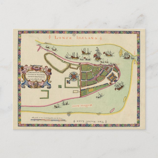 Postale Carte antique de Long Island New York (Devant)