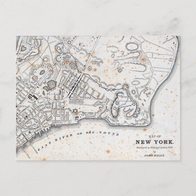 Postale Carte antique de New York (Devant)