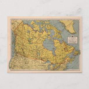 Postale Carte antique du Canada