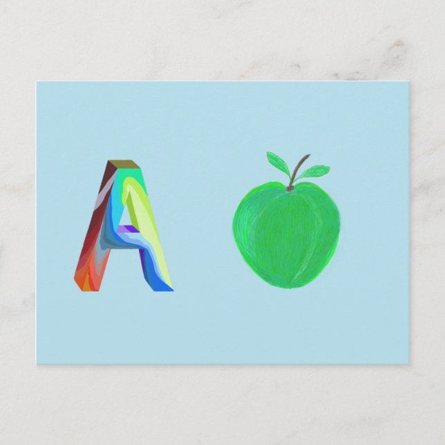 Postale Carte Apple (Devant)