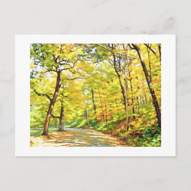 Postale carte ARBRES D'AUTOMNE (Devant)