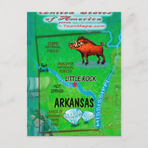 Postale Carte Arkansas USA