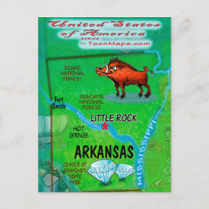 Postale Carte Arkansas USA