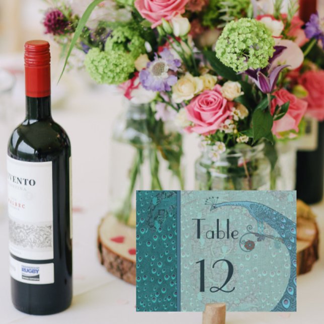 Postale Carte Art Nouveau Peacock Vintage (Créateur téléchargé)