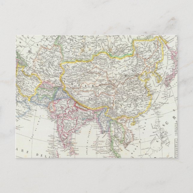 Postale Carte Asie (Devant)