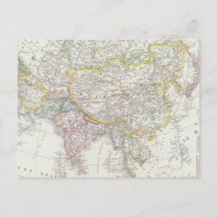 Postale Carte Asie