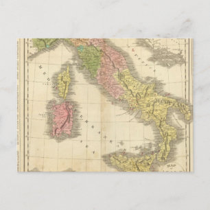 Postale Carte Atlas Chonologie Italie