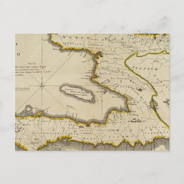 Postale Carte Atlas d'Haïti (Devant)