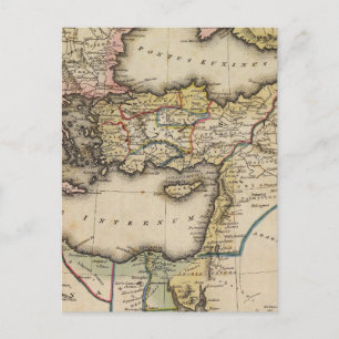 Postale Carte Atlas du Moyen-Orient