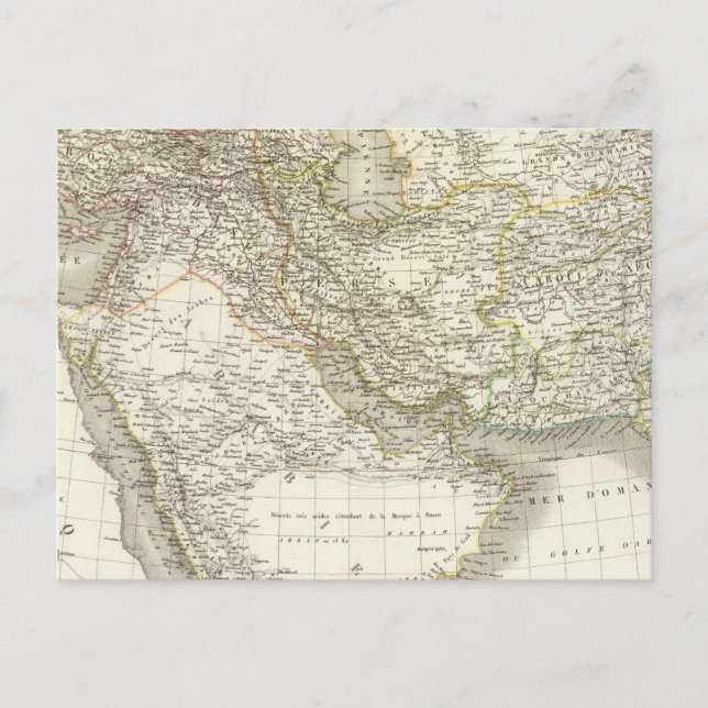 Postale Carte Atlas du Moyen-Orient 2 (Devant)