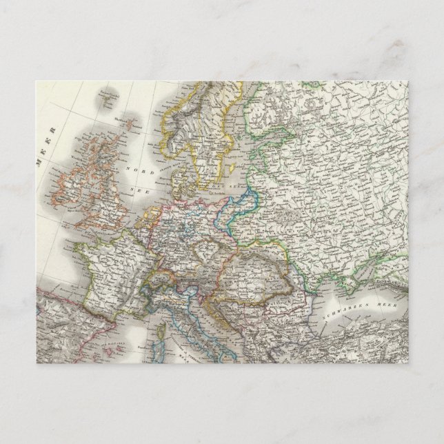 Postale Carte Atlas Europa (Devant)