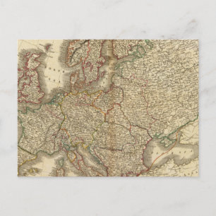 Postale Carte Atlas Europe
