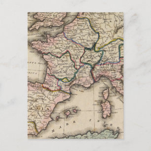 Postale Carte Atlas Europe