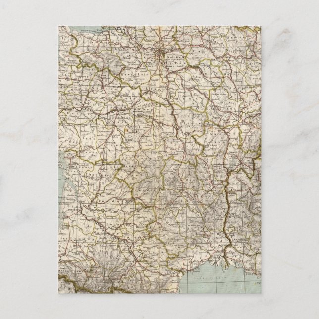 Postale Carte Atlas France (Devant)