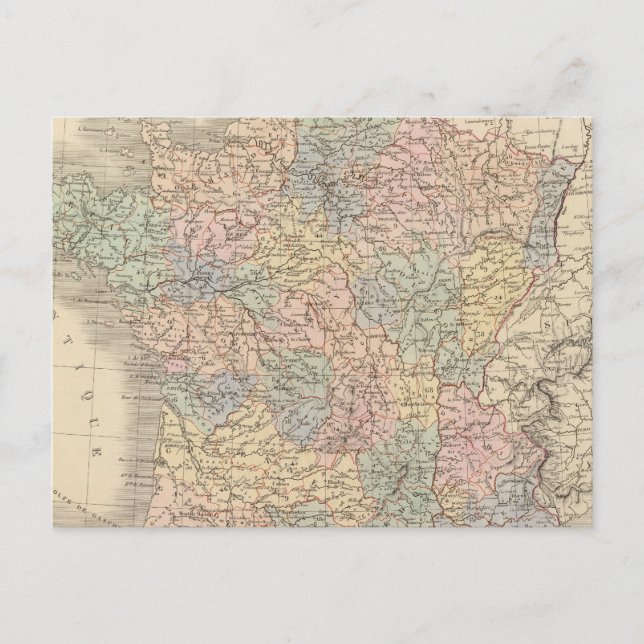 Postale Carte Atlas France (Devant)