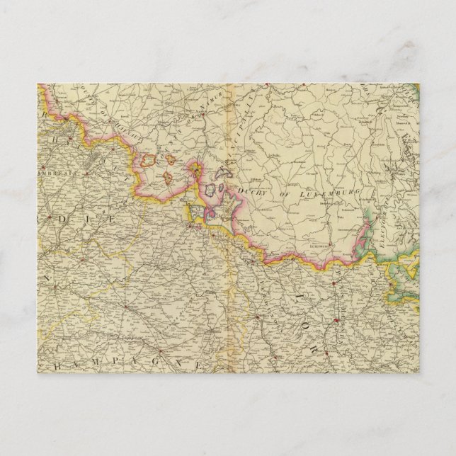 Postale Carte Atlas France (Devant)
