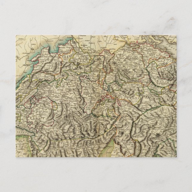 Postale Carte Atlas Suisse - Suisse (Devant)